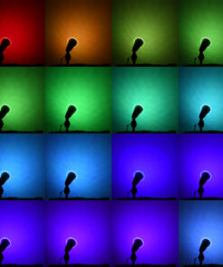 GloboStar® 60233 Λάμπα LED E27 PAR38 Κήπου Σκληρού Υάλου 18W 1200lm 60° AC 220-240V IP65 Φ12 x Υ13cm – Εναλλαγή Φωτισμού μέσω Τηλεχειριστηρίου – Πολύχρωμο RGB – 3 Years Warranty