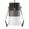 GloboStar® MICRO-S 60235 Χωνευτό LED Spot Downlight TrimLess Φ4cm 5W 625lm 38° AC 220-240V IP20 Φ4 x Υ5.9cm – Στρόγγυλο – Λευκό με Μαύρο Κάτοπτρο – Θερμό Λευκό 2700K – Bridgelux COB – 5 Years Warranty