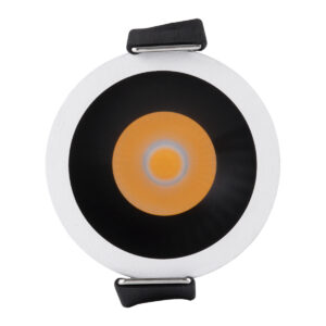 GloboStar® MICRO-S 60235 Χωνευτό LED Spot Downlight TrimLess Φ4cm 5W 625lm 38° AC 220-240V IP20 Φ4 x Υ5.9cm – Στρόγγυλο – Λευκό με Μαύρο Κάτοπτρο – Θερμό Λευκό 2700K – Bridgelux COB – 5 Years Warranty