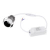 GloboStar® MICRO-S 60235 Χωνευτό LED Spot Downlight TrimLess Φ4cm 5W 625lm 38° AC 220-240V IP20 Φ4 x Υ5.9cm – Στρόγγυλο – Λευκό με Μαύρο Κάτοπτρο – Θερμό Λευκό 2700K – Bridgelux COB – 5 Years Warranty