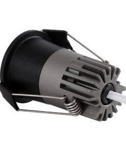 GloboStar® MICRO-S 60238 Χωνευτό LED Spot Downlight TrimLess Φ4cm 5W 650lm 38° AC 220-240V IP20 Φ4 x Υ5.9cm – Στρόγγυλο – Μαύρο – Φυσικό Λευκό 4500K – Bridgelux COB – 5 Years Warranty