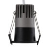 GloboStar® MICRO-S 60238 Χωνευτό LED Spot Downlight TrimLess Φ4cm 5W 650lm 38° AC 220-240V IP20 Φ4 x Υ5.9cm – Στρόγγυλο – Μαύρο – Φυσικό Λευκό 4500K – Bridgelux COB – 5 Years Warranty