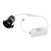 GloboStar® MICRO-S 60238 Χωνευτό LED Spot Downlight TrimLess Φ4cm 5W 650lm 38° AC 220-240V IP20 Φ4 x Υ5.9cm – Στρόγγυλο – Μαύρο – Φυσικό Λευκό 4500K – Bridgelux COB – 5 Years Warranty