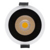 GloboStar® MICRO-B 60240 Χωνευτό LED Spot Downlight TrimLess Φ6cm 7W 910lm 38° AC 220-240V IP20 Φ6 x Υ7.8cm – Στρόγγυλο – Λευκό με Μαύρο Κάτοπτρο – Φυσικό Λευκό 4500K – Bridgelux COB – 5 Years Warranty