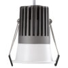 GloboStar® MICRO-B 60241 Χωνευτό LED Spot Downlight TrimLess Φ6cm 7W 875lm 38° AC 220-240V IP20 Φ6 x Υ7.8cm – Στρόγγυλο – Λευκό με Μαύρο Κάτοπτρο – Θερμό Λευκό 2700K – Bridgelux COB – 5 Years Warranty