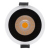 GloboStar® MICRO-B 60241 Χωνευτό LED Spot Downlight TrimLess Φ6cm 7W 875lm 38° AC 220-240V IP20 Φ6 x Υ7.8cm – Στρόγγυλο – Λευκό με Μαύρο Κάτοπτρο – Θερμό Λευκό 2700K – Bridgelux COB – 5 Years Warranty