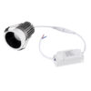 GloboStar® MICRO-B 60241 Χωνευτό LED Spot Downlight TrimLess Φ6cm 7W 875lm 38° AC 220-240V IP20 Φ6 x Υ7.8cm – Στρόγγυλο – Λευκό με Μαύρο Κάτοπτρο – Θερμό Λευκό 2700K – Bridgelux COB – 5 Years Warranty