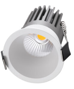 GloboStar® MICRO-B 60242 Χωνευτό LED Spot Downlight TrimLess Φ6cm 7W 910lm 38° AC 220-240V IP20 Φ6 x Υ7.8cm – Στρόγγυλο – Λευκό – Φυσικό Λευκό 4500K – Bridgelux COB – 5 Years Warranty