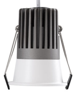 GloboStar® MICRO-B 60242 Χωνευτό LED Spot Downlight TrimLess Φ6cm 7W 910lm 38° AC 220-240V IP20 Φ6 x Υ7.8cm – Στρόγγυλο – Λευκό – Φυσικό Λευκό 4500K – Bridgelux COB – 5 Years Warranty