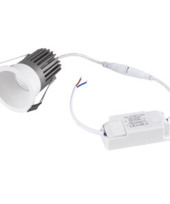 GloboStar® MICRO-B 60242 Χωνευτό LED Spot Downlight TrimLess Φ6cm 7W 910lm 38° AC 220-240V IP20 Φ6 x Υ7.8cm – Στρόγγυλο – Λευκό – Φυσικό Λευκό 4500K – Bridgelux COB – 5 Years Warranty