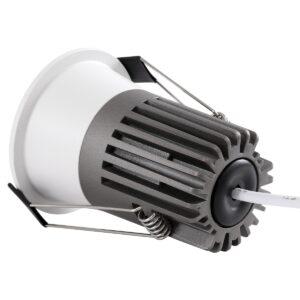 GloboStar® MICRO-B 60243 Χωνευτό LED Spot Downlight TrimLess Φ6cm 7W 875lm 38° AC 220-240V IP20 Φ6 x Υ7.8cm – Στρόγγυλο – Λευκό – Θερμό Λευκό 2700K – Bridgelux COB – 5 Years Warranty