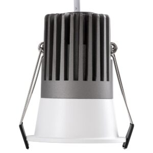 GloboStar® MICRO-B 60243 Χωνευτό LED Spot Downlight TrimLess Φ6cm 7W 875lm 38° AC 220-240V IP20 Φ6 x Υ7.8cm – Στρόγγυλο – Λευκό – Θερμό Λευκό 2700K – Bridgelux COB – 5 Years Warranty