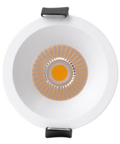 GloboStar® MICRO-B 60243 Χωνευτό LED Spot Downlight TrimLess Φ6cm 7W 875lm 38° AC 220-240V IP20 Φ6 x Υ7.8cm – Στρόγγυλο – Λευκό – Θερμό Λευκό 2700K – Bridgelux COB – 5 Years Warranty