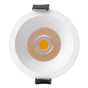 GloboStar® MICRO-B 60243 Χωνευτό LED Spot Downlight TrimLess Φ6cm 7W 875lm 38° AC 220-240V IP20 Φ6 x Υ7.8cm – Στρόγγυλο – Λευκό – Θερμό Λευκό 2700K – Bridgelux COB – 5 Years Warranty