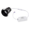 GloboStar® MICRO-B 60244 Χωνευτό LED Spot Downlight TrimLess Φ6cm 7W 910lm 38° AC 220-240V IP20 Φ6 x Υ7.8cm – Στρόγγυλο – Μαύρο – Φυσικό Λευκό 4500K – Bridgelux COB – 5 Years Warranty