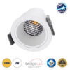 GloboStar® PLUTO-S 60249 Χωνευτό LED Spot Downlight TrimLess Φ6.4cm 7W 875lm 38° AC 220-240V IP20 Φ6.4 x Υ4.9cm – Στρόγγυλο – Λευκό & Anti-Glare HoneyComb – Θερμό Λευκό 2700K – Bridgelux COB – 5 Years Warranty