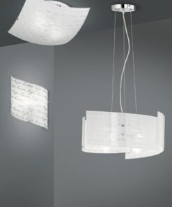 Κρεμαστό Φωτιστικό Trio Lighting E27 με Λευκό Γυαλί 302500301