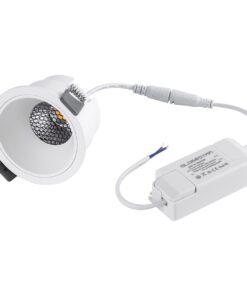 GloboStar® PLUTO-M 60254 Χωνευτό LED Spot Downlight TrimLess Φ8.4cm 10W 1300lm 38° AC 220-240V IP20 Φ8.4 x Υ5.9cm – Στρόγγυλο – Λευκό & Anti-Glare HoneyComb – Φυσικό Λευκό 4500K – Bridgelux COB – 5 Years Warranty