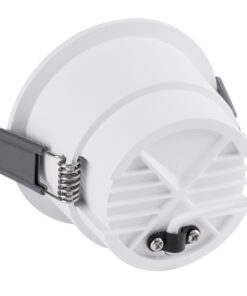 GloboStar® PLUTO-M 60255 Χωνευτό LED Spot Downlight TrimLess Φ8.4cm 10W 1250lm 38° AC 220-240V IP20 Φ8.4 x Υ5.9cm – Στρόγγυλο – Λευκό & Anti-Glare HoneyComb – Θερμό Λευκό 2700K – Bridgelux COB – 5 Years Warranty
