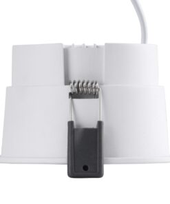 GloboStar® PLUTO-B 60258 Χωνευτό LED Spot Downlight TrimLess Φ10.4cm 15W 1950lm 38° AC 220-240V IP20 Φ10.4 x Υ6.5cm – Στρόγγυλο – Λευκό με Μαύρο Κάτοπτρο & Anti-Glare HoneyComb – Φυσικό Λευκό 4500K – Bridgelux COB – 5 Years Warranty