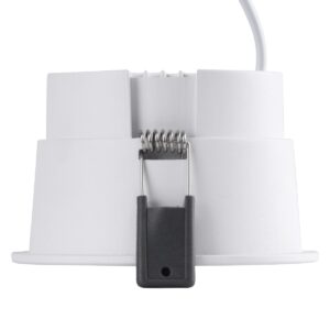 GloboStar® PLUTO-B 60258 Χωνευτό LED Spot Downlight TrimLess Φ10.4cm 15W 1950lm 38° AC 220-240V IP20 Φ10.4 x Υ6.5cm – Στρόγγυλο – Λευκό με Μαύρο Κάτοπτρο & Anti-Glare HoneyComb – Φυσικό Λευκό 4500K – Bridgelux COB – 5 Years Warranty