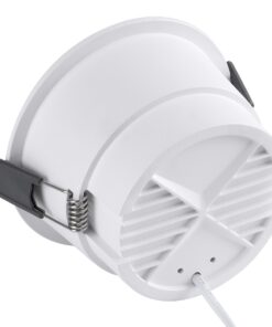 GloboStar® PLUTO-B 60260 Χωνευτό LED Spot Downlight TrimLess Φ10.4cm 15W 1950lm 38° AC 220-240V IP20 Φ10.4 x Υ6.5cm – Στρόγγυλο – Λευκό & Anti-Glare HoneyComb – Φυσικό Λευκό 4500K – Bridgelux COB – 5 Years Warranty