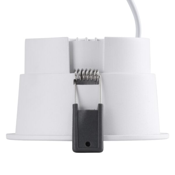 GloboStar® PLUTO-B 60260 Χωνευτό LED Spot Downlight TrimLess Φ10.4cm 15W 1950lm 38° AC 220-240V IP20 Φ10.4 x Υ6.5cm – Στρόγγυλο – Λευκό & Anti-Glare HoneyComb – Φυσικό Λευκό 4500K – Bridgelux COB – 5 Years Warranty