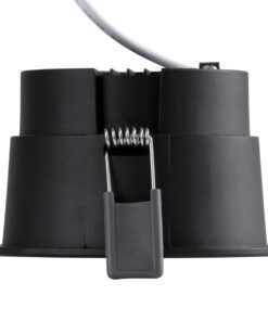 GloboStar® PLUTO-B 60262 Χωνευτό LED Spot Downlight TrimLess Φ10.4cm 15W 1950lm 38° AC 220-240V IP20 Φ10.4 x Υ6.5cm – Στρόγγυλο – Μαύρο & Anti-Glare HoneyComb – Φυσικό Λευκό 4500K – Bridgelux COB – 5 Years Warranty