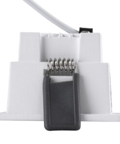 GloboStar® PLUTO-S 60264 Χωνευτό LED Spot Downlight TrimLess Μ6.4xΠ6.4cm 7W 910lm 38° AC 220-240V IP20 Μ6.4 x Π6.4 x Υ4.9cm – Τετράγωνο – Λευκό με Μαύρο Κάτοπτρο & Anti-Glare HoneyComb – Φυσικό Λευκό 4500K – Bridgelux COB – 5 Years Warranty