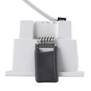 GloboStar® PLUTO-S 60265 Χωνευτό LED Spot Downlight TrimLess Μ6.4xΠ6.4cm 7W 875lm 38° AC 220-240V IP20 Μ6.4 x Π6.4 x Υ4.9cm – Τετράγωνο – Λευκό με Μαύρο Κάτοπτρο & Anti-Glare HoneyComb – Θερμό Λευκό 2700K – Bridgelux COB – 5 Years Warranty