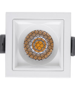 GloboStar® PLUTO-S 60266 Χωνευτό LED Spot Downlight TrimLess Μ6.4xΠ6.4cm 7W 910lm 38° AC 220-240V IP20 Μ6.4 x Π6.4 x Υ4.9cm – Τετράγωνο – Λευκό & Anti-Glare HoneyComb – Φυσικό Λευκό 4500K – Bridgelux COB – 5 Years Warranty