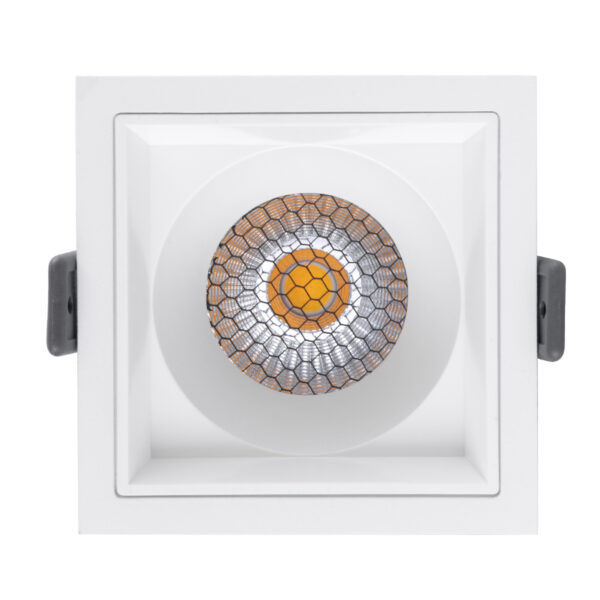 GloboStar® PLUTO-M 60272 Χωνευτό LED Spot Downlight TrimLess Μ8.4xΠ8.4cm 10W 1300lm 38° AC 220-240V IP20 Μ8.4 x Π8.4 x Υ5.9cm – Τετράγωνο – Λευκό & Anti-Glare HoneyComb – Φυσικό Λευκό 4500K – Bridgelux COB – 5 Years Warranty