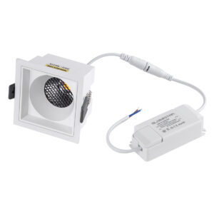 GloboStar® PLUTO-M 60272 Χωνευτό LED Spot Downlight TrimLess Μ8.4xΠ8.4cm 10W 1300lm 38° AC 220-240V IP20 Μ8.4 x Π8.4 x Υ5.9cm – Τετράγωνο – Λευκό & Anti-Glare HoneyComb – Φυσικό Λευκό 4500K – Bridgelux COB – 5 Years Warranty