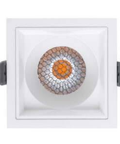 GloboStar® PLUTO-M 60273 Χωνευτό LED Spot Downlight TrimLess Μ8.4xΠ8.4cm 10W 1250lm 38° AC 220-240V IP20 Μ8.4 x Π8.4 x Υ5.9cm – Τετράγωνο – Λευκό & Anti-Glare HoneyComb – Θερμό Λευκό 2700K – Bridgelux COB – 5 Years Warranty