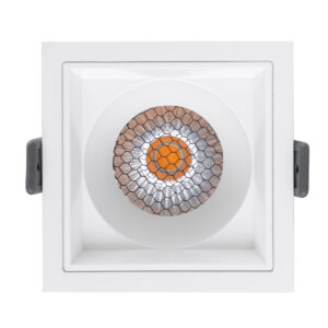 GloboStar® PLUTO-M 60273 Χωνευτό LED Spot Downlight TrimLess Μ8.4xΠ8.4cm 10W 1250lm 38° AC 220-240V IP20 Μ8.4 x Π8.4 x Υ5.9cm – Τετράγωνο – Λευκό & Anti-Glare HoneyComb – Θερμό Λευκό 2700K – Bridgelux COB – 5 Years Warranty