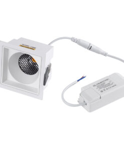 GloboStar® PLUTO-M 60273 Χωνευτό LED Spot Downlight TrimLess Μ8.4xΠ8.4cm 10W 1250lm 38° AC 220-240V IP20 Μ8.4 x Π8.4 x Υ5.9cm – Τετράγωνο – Λευκό & Anti-Glare HoneyComb – Θερμό Λευκό 2700K – Bridgelux COB – 5 Years Warranty