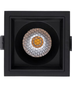 GloboStar® PLUTO-M 60274 Χωνευτό LED Spot Downlight TrimLess Μ8.4xΠ8.4cm 10W 1300lm 38° AC 220-240V IP20 Μ8.4 x Π8.4 x Υ5.9cm – Τετράγωνο – Μαύρο & Anti-Glare HoneyComb – Φυσικό Λευκό 4500K – Bridgelux COB – 5 Years Warranty