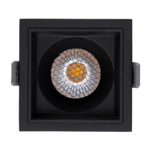 GloboStar® PLUTO-M 60274 Χωνευτό LED Spot Downlight TrimLess Μ8.4xΠ8.4cm 10W 1300lm 38° AC 220-240V IP20 Μ8.4 x Π8.4 x Υ5.9cm – Τετράγωνο – Μαύρο & Anti-Glare HoneyComb – Φυσικό Λευκό 4500K – Bridgelux COB – 5 Years Warranty