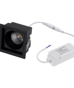 GloboStar® PLUTO-M 60274 Χωνευτό LED Spot Downlight TrimLess Μ8.4xΠ8.4cm 10W 1300lm 38° AC 220-240V IP20 Μ8.4 x Π8.4 x Υ5.9cm – Τετράγωνο – Μαύρο & Anti-Glare HoneyComb – Φυσικό Λευκό 4500K – Bridgelux COB – 5 Years Warranty