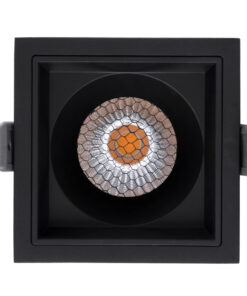 GloboStar® PLUTO-M 60275 Χωνευτό LED Spot Downlight TrimLess Μ8.4xΠ8.4cm 10W 1250lm 38° AC 220-240V IP20 Μ8.4 x Π8.4 x Υ5.9cm – Τετράγωνο – Μαύρο & Anti-Glare HoneyComb – Θερμό Λευκό 2700K – Bridgelux COB – 5 Years Warranty