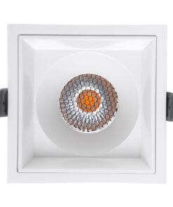 GloboStar® PLUTO-B 60279 Χωνευτό LED Spot Downlight TrimLess Μ10.4xΠ10.4cm 15W 1875lm 38° AC 220-240V IP20 Μ10.4 x Π10.4 x Υ6.5cm – Τετράγωνο – Λευκό & Anti-Glare HoneyComb – Θερμό Λευκό 2700K – Bridgelux COB – 5 Years Warranty
