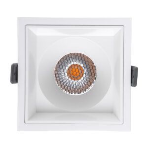 GloboStar® PLUTO-B 60279 Χωνευτό LED Spot Downlight TrimLess Μ10.4xΠ10.4cm 15W 1875lm 38° AC 220-240V IP20 Μ10.4 x Π10.4 x Υ6.5cm – Τετράγωνο – Λευκό & Anti-Glare HoneyComb – Θερμό Λευκό 2700K – Bridgelux COB – 5 Years Warranty