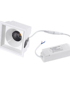 GloboStar® PLUTO-B 60279 Χωνευτό LED Spot Downlight TrimLess Μ10.4xΠ10.4cm 15W 1875lm 38° AC 220-240V IP20 Μ10.4 x Π10.4 x Υ6.5cm – Τετράγωνο – Λευκό & Anti-Glare HoneyComb – Θερμό Λευκό 2700K – Bridgelux COB – 5 Years Warranty