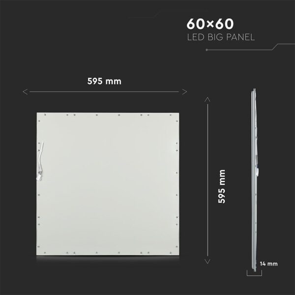 LED Πάνελ Τετράγωνο Χωνευτό 60X60 cm 40W V-TAC 120° 4950lm Ψυχρό Λευκό 6400K – 2160256
