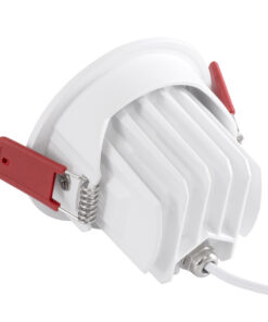 GloboStar® LEO-R 60284 Χωνευτό LED Spot Downlight TrimLess Φ8.5cm 10W 1300lm 38° AC 220-240V IP20 Φ8.5 x Υ6.6cm – Στρόγγυλο – Κινούμενο – Λευκό & Anti-Glare HoneyComb – Φυσικό Λευκό 4500K – Bridgelux COB – 5 Years Warranty