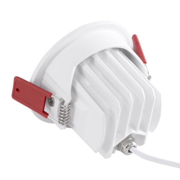 GloboStar® LEO-R 60285 Χωνευτό LED Spot Downlight TrimLess Φ8.5cm 10W 1250lm 38° AC 220-240V IP20 Φ8.5 x Υ6.6cm – Στρόγγυλο – Κινούμενο – Λευκό & Anti-Glare HoneyComb – Θερμό Λευκό 2700K – Bridgelux COB – 5 Years Warranty