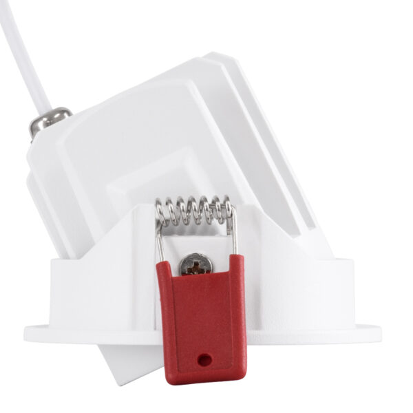 GloboStar® LEO-R 60285 Χωνευτό LED Spot Downlight TrimLess Φ8.5cm 10W 1250lm 38° AC 220-240V IP20 Φ8.5 x Υ6.6cm – Στρόγγυλο – Κινούμενο – Λευκό & Anti-Glare HoneyComb – Θερμό Λευκό 2700K – Bridgelux COB – 5 Years Warranty