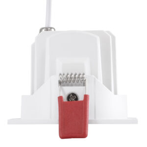 GloboStar® LEO-SQ 60288 Χωνευτό LED Spot Downlight TrimLess Μ8.5xΠ8.5cm 10W 1300lm 38° AC 220-240V IP20 Μ8.5 x Π8.5 x Υ6.6cm – Τετράγωνο – Κινούμενο – Λευκό με Μαύρο Κάτοπτρο & Anti-Glare HoneyComb – Φυσικό Λευκό 4500K – Bridgelux COB – 5 Years Warranty