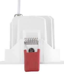 GloboStar® LEO-SQ 60289 Χωνευτό LED Spot Downlight TrimLess Μ8.5xΠ8.5cm 10W 1250lm 38° AC 220-240V IP20 Μ8.5 x Π8.5 x Υ6.6cm – Τετράγωνο – Κινούμενο – Λευκό με Μαύρο Κάτοπτρο & Anti-Glare HoneyComb – Θερμό Λευκό 2700K – Bridgelux COB – 5 Years Warranty