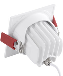 GloboStar® LEO-SQ 60290 Χωνευτό LED Spot Downlight TrimLess Μ8.5xΠ8.5cm 10W 1300lm 38° AC 220-240V IP20 Μ8.5 x Π8.5 x Υ6.6cm – Τετράγωνο – Κινούμενο – Λευκό & Anti-Glare HoneyComb – Φυσικό Λευκό 4500K – Bridgelux COB – 5 Years Warranty